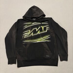 Flying Machine Factory FMF Hoodie Size Medium Black Graphic Racing Y2K Outdoor‎